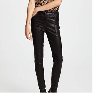 J Brand Maria Lamb Leather Skinny Jeans
